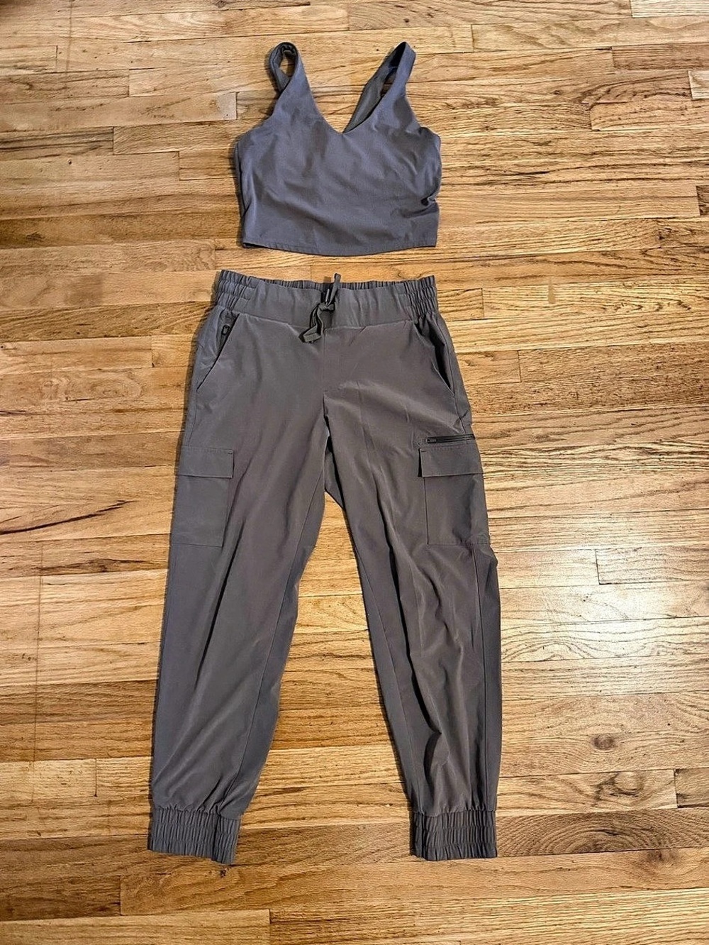 All in Motion Women's Gray Athletic Jogger Set Size Medium